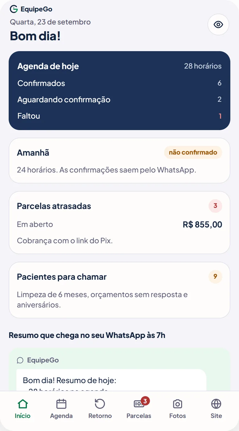 Demonstração no celular